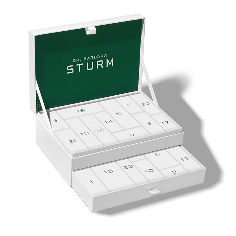 Dr Barbara Sturm is back with a beautiful beauty advent calendar 2023 filled with 24 days of her luxury skincare. Contents include best-selling products in sachet, deluxe and full size which include Super Anti-Ageing Primer and the popular Glow Drops.