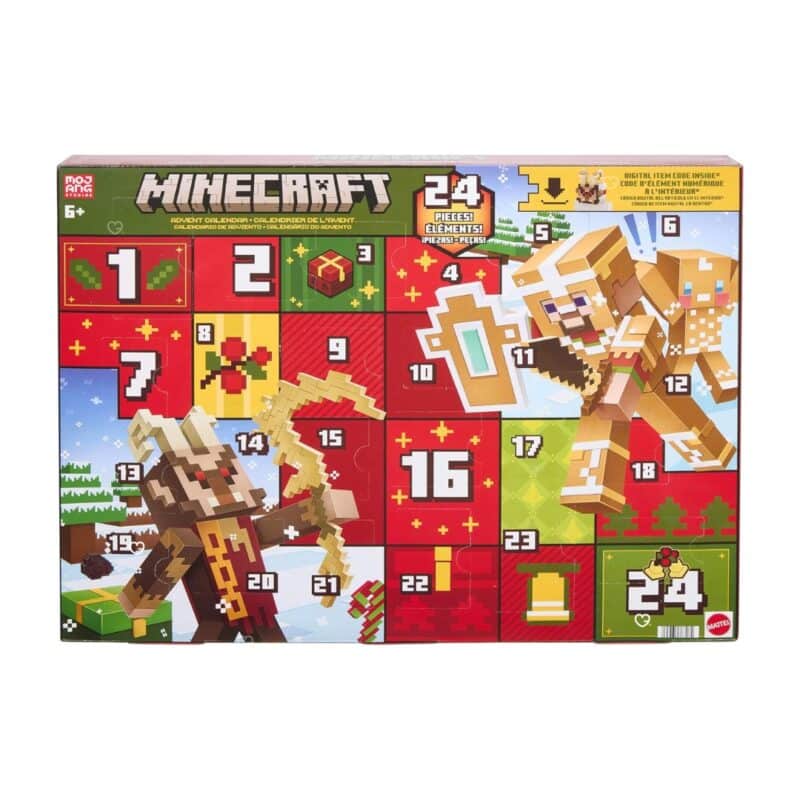 Minecraft Advent Calendar 2026 closed box on a white background