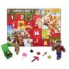 Minecraft Advent Calendar 2026 box standing with its contents in front
