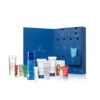 Clarins 12 day advent calendar for men brings together 12 skincare and grooming products wrapped in a beautiful blue rectangular box