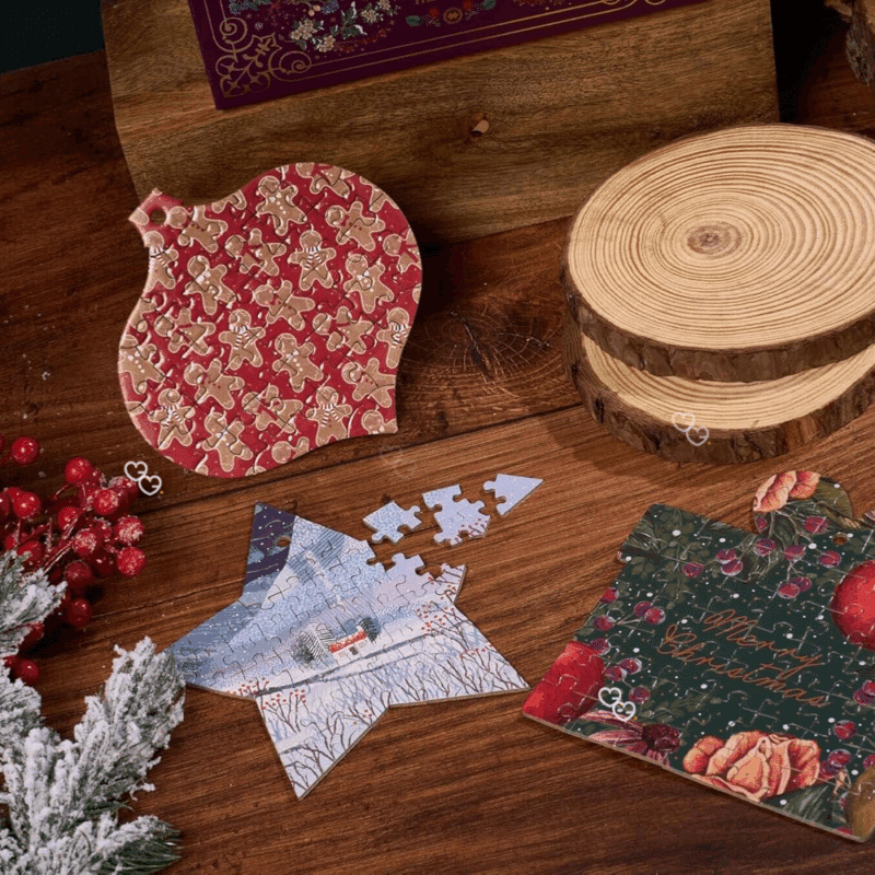 gibsons puzzle advent calendar 2025 with 24 festive mini jigsaw puzzles