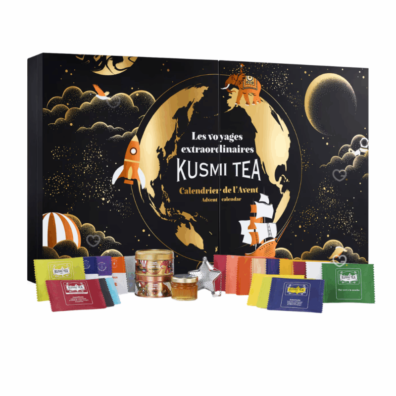 kusmi tea advent calendar 2025 with 24 days with 31 organic tastings of black, green and white teas and herbal teas