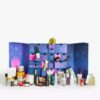 John Lewis advent calendar 2023 - includes 31 full and deluxe-size beauty products packaged in a beautiful navy blue box with moon and star imprints