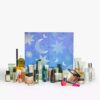 John Lewis advent calendar 2023 - includes 31 full and deluxe-size beauty products packaged in a beautiful navy blue box with moon and star imprints