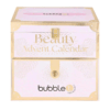 Bubble T Advent Calendar 2025 with 24 bath and body treats like masks, scrubs and lotions in festive packaging for beauty lovers.