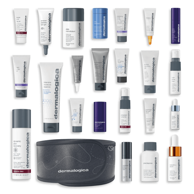 Dermalogica Advent Calendar 2025 with 24 skincare treats including 3 full-size, 5 travel sizes and 17 deluxe minis, perfect for beauty lovers.
