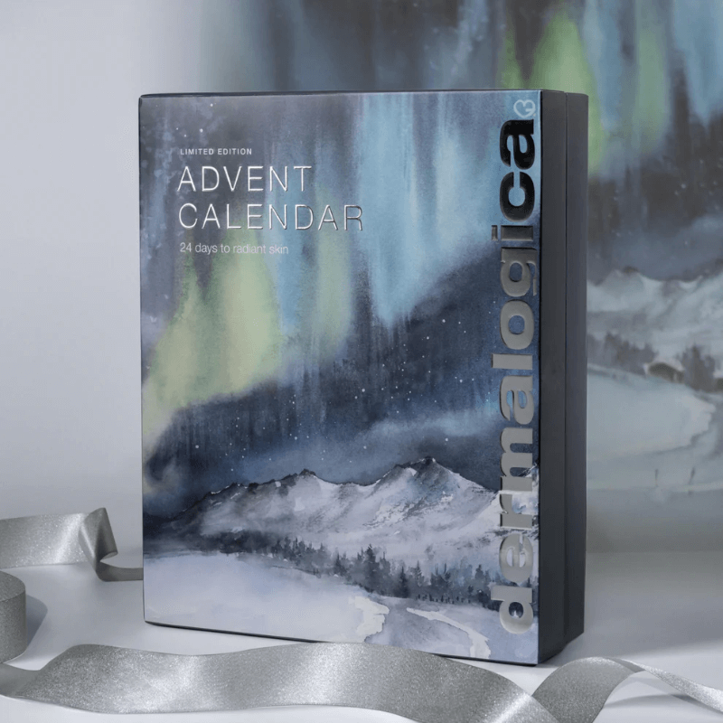 Dermalogica Advent Calendar 2025 with 24 skincare treats including 3 full-size, 5 travel sizes and 17 deluxe minis, perfect for beauty lovers.