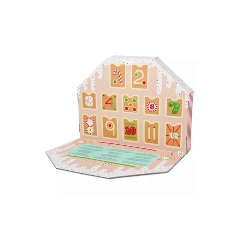 Disney Munchlings advent calendar 2003 includes 12 micro soft toys packaged within a tastefully designed holiday house-shaped box adorned with whimsical sprinkles