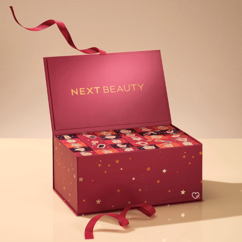 Next Women's Advent Calendar 2025 featuring 27 luxury beauty treats, skincare, makeup and fragrance minis for women’s festive self-care.