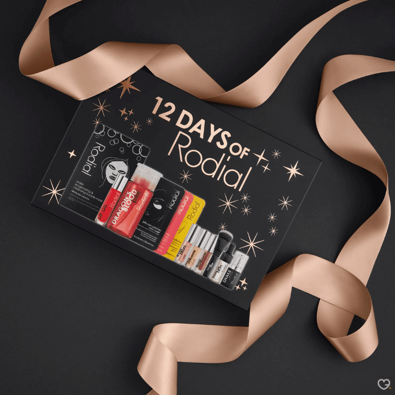 Rodial Advent Calendar 2025 featuring 12 luxury skincare and makeup best-sellers in elegant packaging, perfect for beauty enthusiasts.