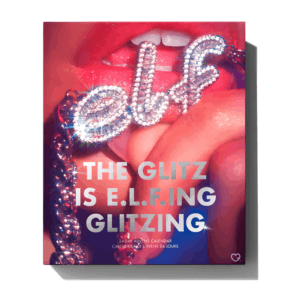 Elf Cosmetics Advent Calendar 2025 with 24-day makeup and skincare treats in festive pink‑gold packaging, perfect for beauty enthusiasts.