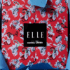 ELLE Beauty 2025 advent calendar presented in a red box with designs by Chopova Lowena and containing beauty products.