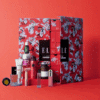 ELLE Beauty 2025 advent calendar presented in a red box with designs by Chopova Lowena and containing beauty products.
