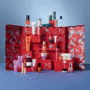 ELLE Beauty 2025 advent calendar presented in a red box with designs by Chopova Lowena and containing beauty products.