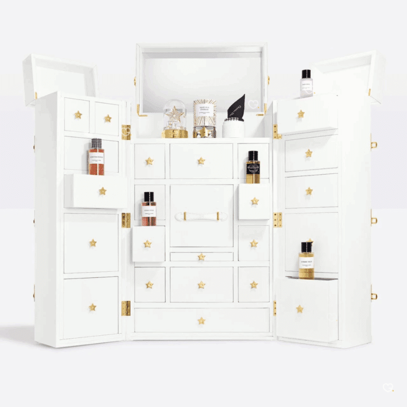 Dior Exception Advent Calendar 2025 with 24 luxury perfumes, beauty treasures and festive ornaments, perfect for discerning beauty lovers.