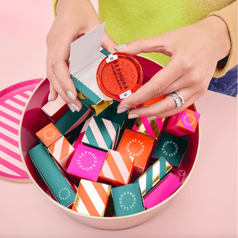 Sephora Collection Premium Advent Calendar 2025 with 24 beauty surprises in festive packaging, ideal for makeup and skincare lovers.