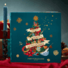 Fortnum’s Chocolate Truffle Advent Calendar 2025 in deep teal blue-green festive box with 25 luxury truffles including exclusives.