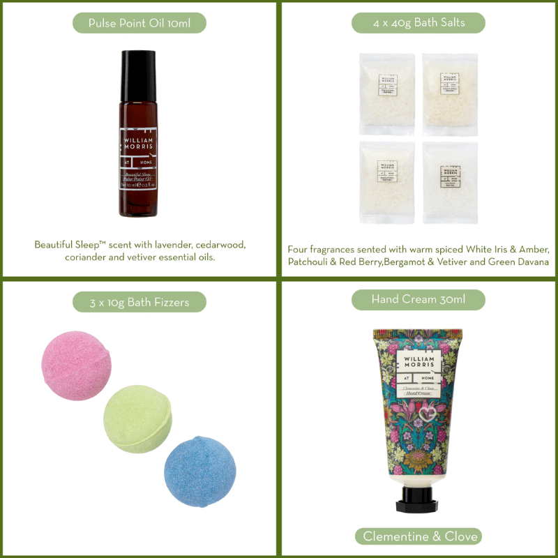William Morris Advent Calendar 2025 featuring 24 vegan bath and body treats in art-inspired packaging, perfect for beauty lovers.