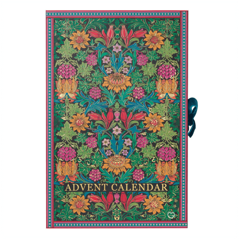 William Morris Advent Calendar 2025 featuring 24 vegan bath and body treats in art-inspired packaging, perfect for beauty lovers.