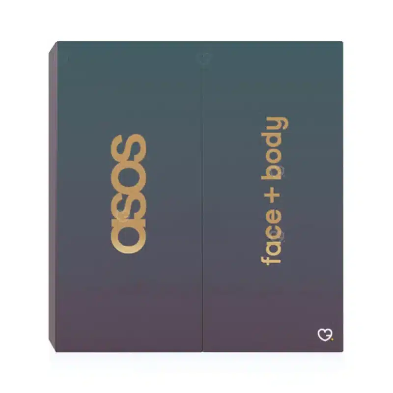 Asos - Face + Body Advent Calendar 2025 with 25 beauty treats including skincare, makeup, haircare and accessories for beauty lovers.
