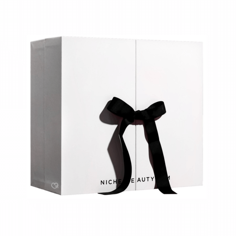 Niche Beauty Advent Calendar 2025 with 24 luxury skincare, makeup, haircare and bath products, perfect for beauty enthusiasts.