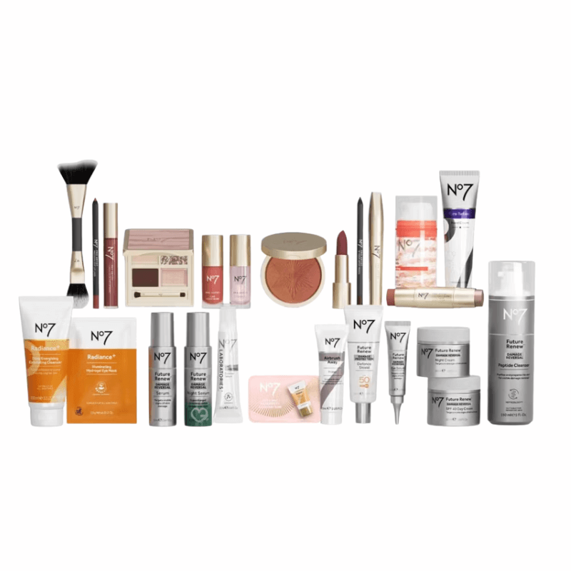 No7 Ultimate Advent Calendar 2025 with 25 full-size skincare and makeup favourites from the Future Renew range, perfect for beauty lovers.