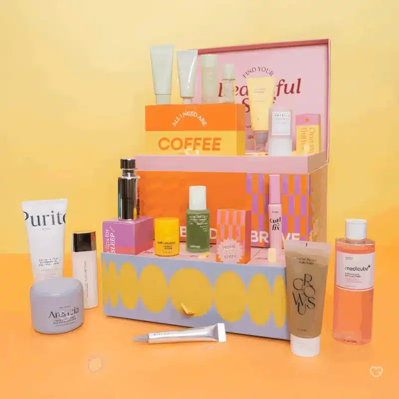 Stylevana Advent Calendar 2025 with 25 K-beauty skincare, haircare and makeup treats in festive packaging for beauty enthusiasts.