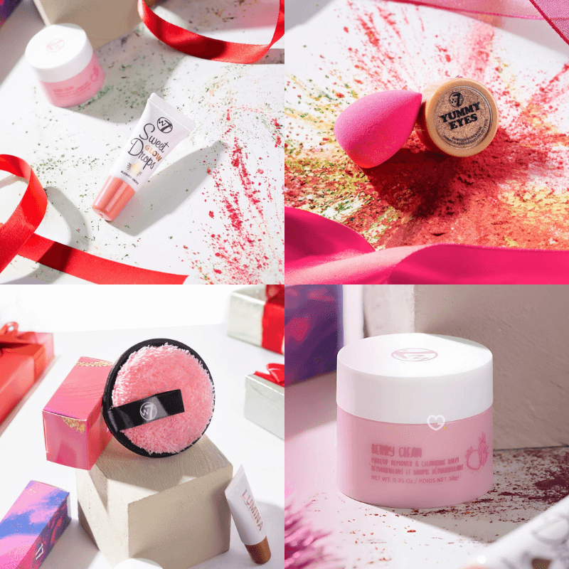 W7 Beauty Blast Advent Calendar 2025 with 24 makeup surprises including lipsticks, bronzers, mascara and festive gifts for women.