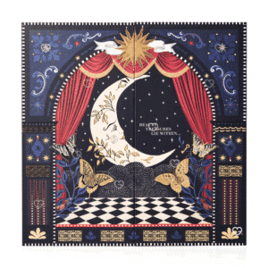 John Lewis advent calendar 2025 - includes 36 full and deluxe-size beauty products packaged in a beautiful navy blue box with cabaret atmosphere