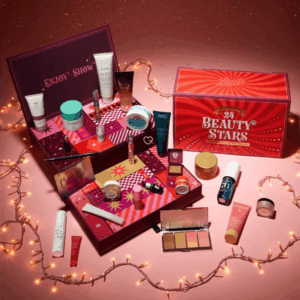 Boots Beauty Advent Calendar 2025 featuring 25 premium skincare, makeup and haircare treats in festive boxes, perfect for beauty lovers.