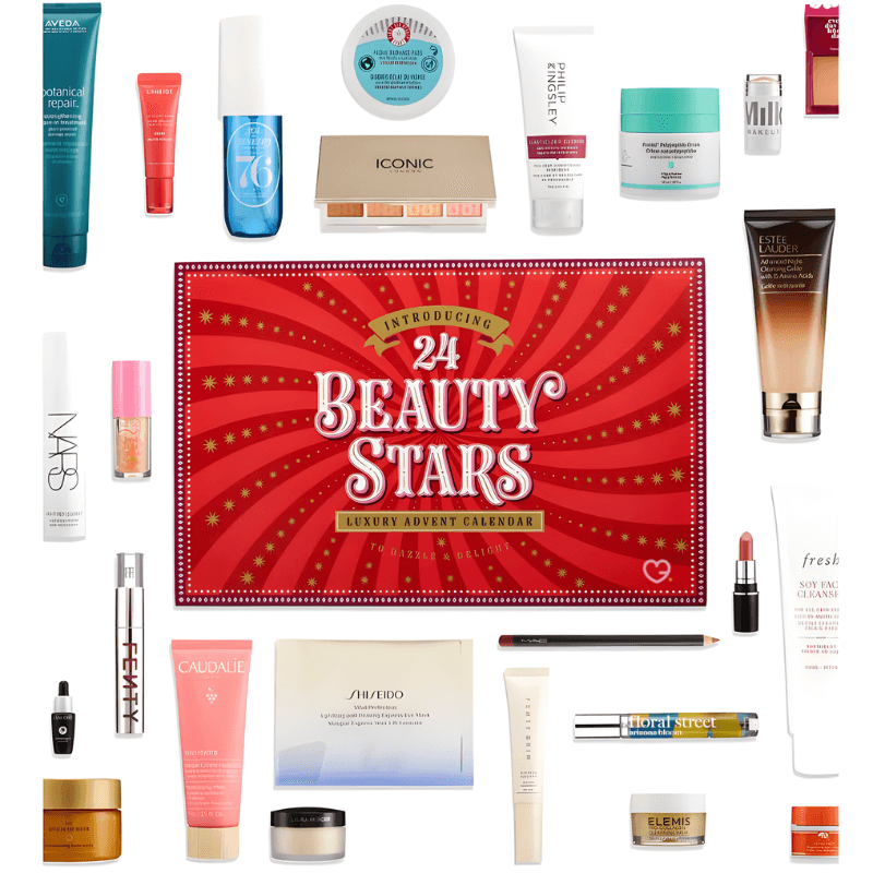 Boots Beauty Advent Calendar 2025 featuring 25 premium skincare, makeup and haircare treats in festive boxes, perfect for beauty lovers.