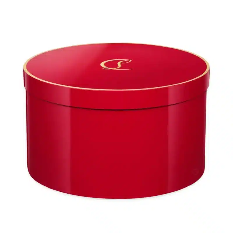Christian Louboutin Advent Calendar 2025 with 24 luxury beauty treats including perfumes, lipsticks, nail polish and charms for affluent beauty lovers.