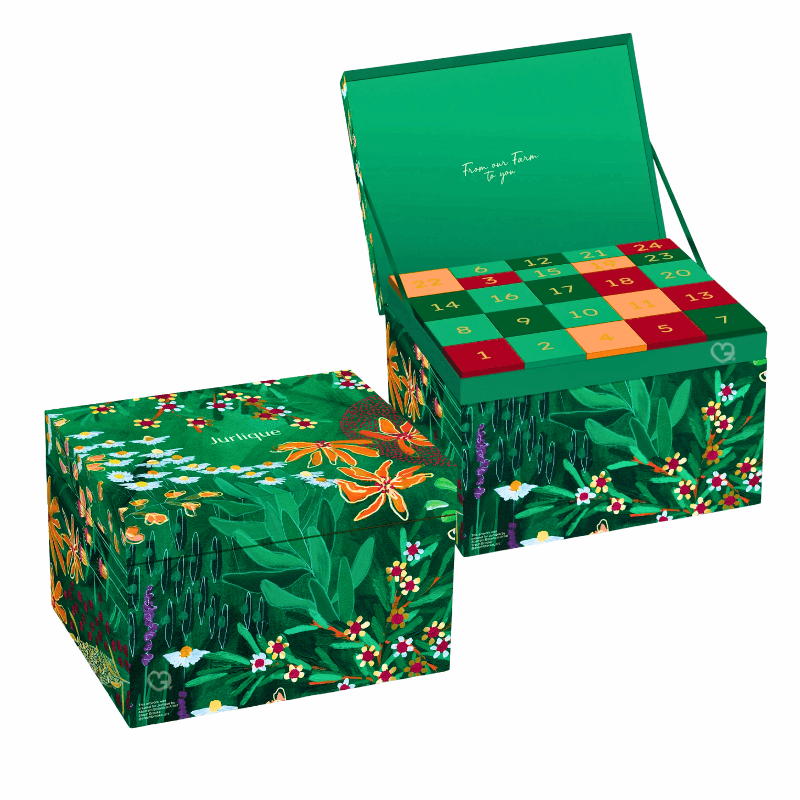 Jurlique Advent Calendar 2025 with 24 skincare treats including Rose Face Oil, hand creams and festive minis.