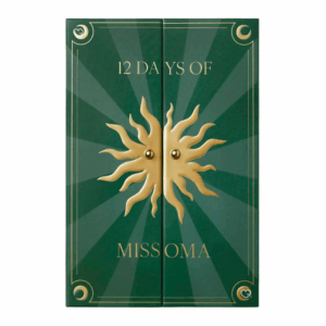 Missoma Advent Calendar 2025 in festive box with 12 jewellery pieces and a £50 gift card for seasonal gifting.