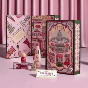 Anthropologie Advent Calendar 2025 with 24 beauty treats, 11 full-sized skincare, fragrance and makeup gifts from brands like L’Occitane, Floral Street, Malin + Goetz, Natasha Denona and WonderSkin, perfect for beauty enthusiasts.