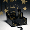 Marks & Spencer Advent Calendar 2025 contains 25 beauty products and is presented in a black box illustrated by Bella Freud.
