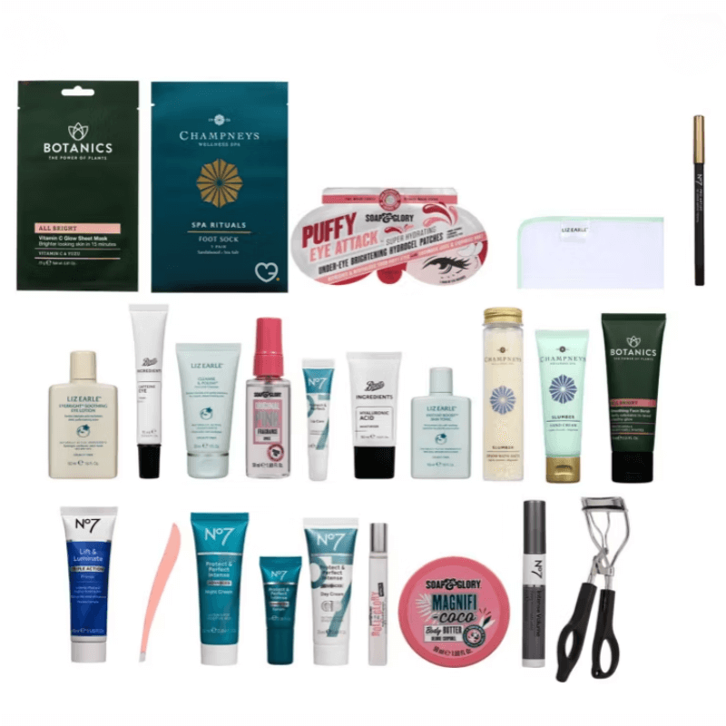 Macmillan Advent Calendar 2025 with 24 beauty treats including No7 serum and Liz Earle cleanser, perfect for beauty lovers