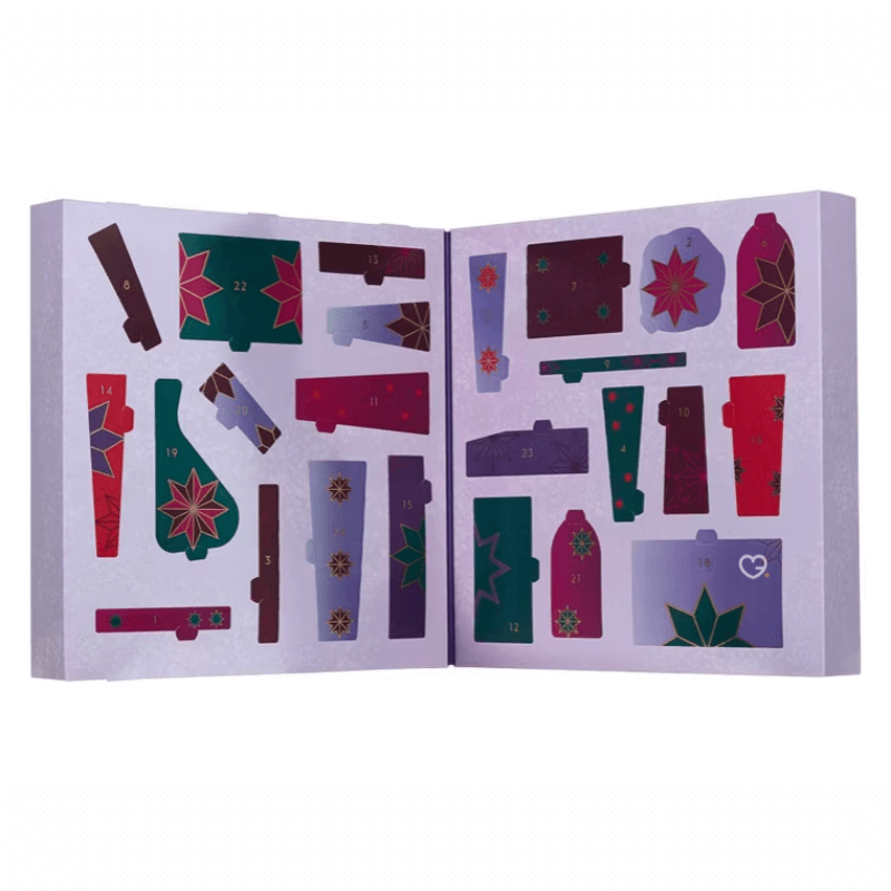 Macmillan Advent Calendar 2025 with 24 beauty treats including No7 serum and Liz Earle cleanser, perfect for beauty lovers