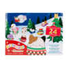 MicroMallows Advent Calendar 2025 presents a vibrant and festive theme, with a blue holiday background covered in snowflakes, ornaments, and playful cartoon-style illustrations.