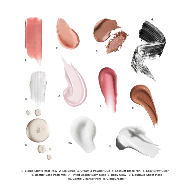 Sculpted By Aimee Advent Calendar 2025 with 12 beauty treats including 8 full-sized and 5 exclusive skincare and makeup products for women.