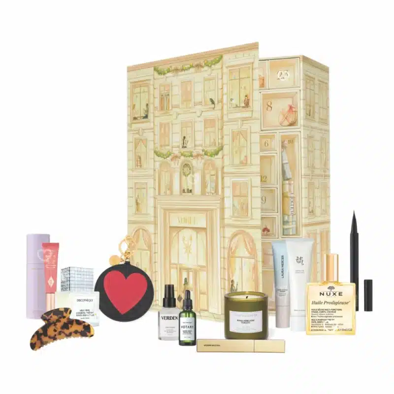 Vogue Advent Calendar 2025 with 31 luxury beauty and wellness treats including skincare, makeup, fragrance and fashion accessories for style-conscious trend lovers.