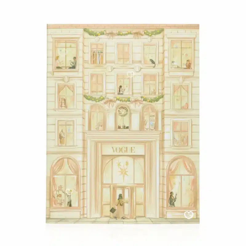 Vogue Advent Calendar 2025 with 31 luxury beauty and wellness treats including skincare, makeup, fragrance and fashion accessories for style-conscious trend lovers.