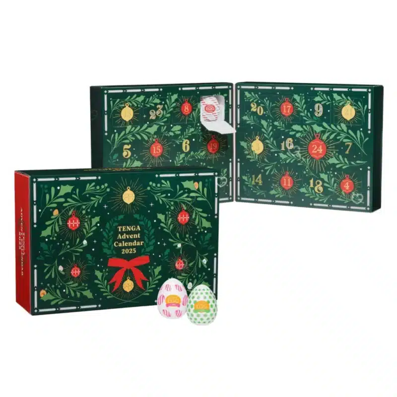 Tenga Advent Calendar 2025 is a festive adult gift for men, featuring uniquely textured, egg-shaped items that offer a range of pleasurable experiences, all wrapped in a holiday-themed package for discreet enjoyment.