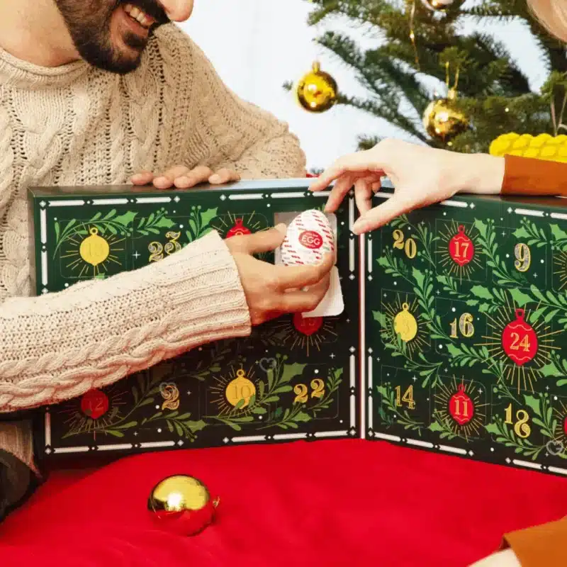 Tenga Advent Calendar 2025 is a festive adult gift for men, featuring uniquely textured, egg-shaped items that offer a range of pleasurable experiences, all wrapped in a holiday-themed package for discreet enjoyment.