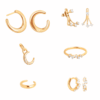 Astrid & Miyu - 24 day Advent Calendar 2025 in gold featuring 23 stackable jewellery pieces, crystal and dome styles, ideal for style-conscious women.