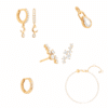 Astrid & Miyu - 24 day Advent Calendar 2025 in gold featuring 23 stackable jewellery pieces, crystal and dome styles, ideal for style-conscious women.