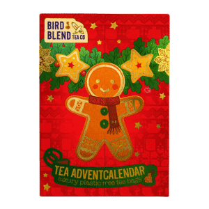 Bird & Blend Tea Advent Calendar 2025 with 24 festive blends, two teas per day, plus caffeine-free options for tea lovers and gift givers.
