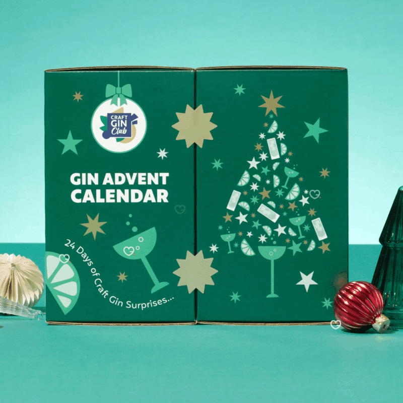 Craft Gin Advent Calendar 2025 with 24 double measures (5cl) of hand-picked craft gin ideal for man gift