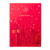 Jo Loves Advent Calendar 2025 in a red festive box with 25 luxury fragrances, candles and body care treats.