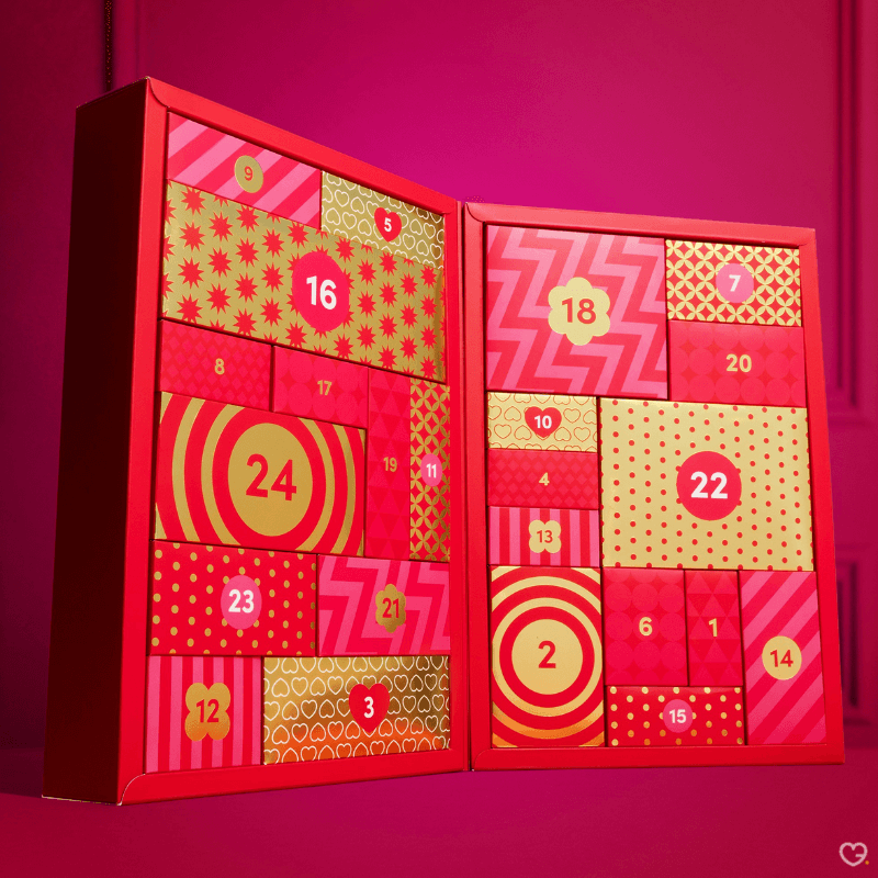 Lovehoney Advent Calendar 2025 featuring 24 sensual surprises, including Womanizer Classic 2, We‑Vibe Sync Lite, and premium lubricants for adventurous couples.